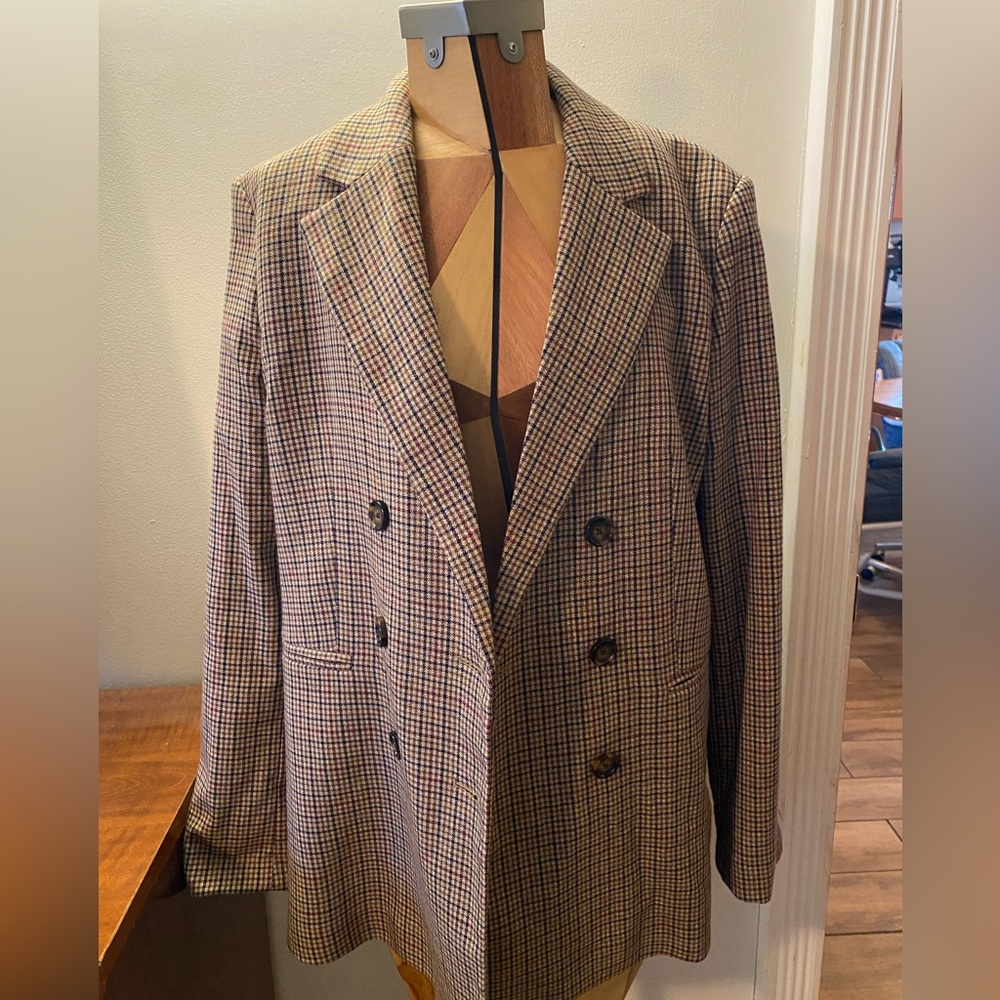 Mango Checked Blazer - Picture 2 of 7